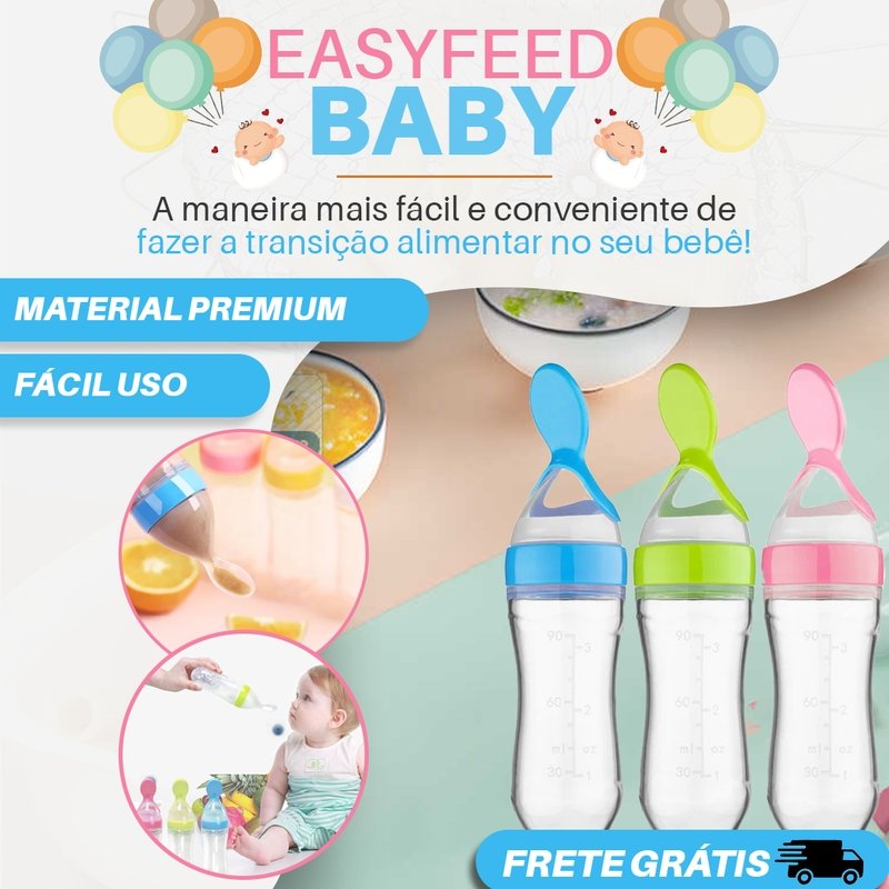 EasyFeed Baby - Colher Dosadora Mamadeira Papinha Introdução Alimentar