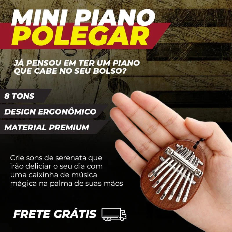 Mini Piano Polegar - Piano de Madeira poelegar